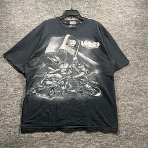 Lot29 Looney Tunes Bugs Bunny Taz Graphic T-Shirt Mens Large Black Streetwear
